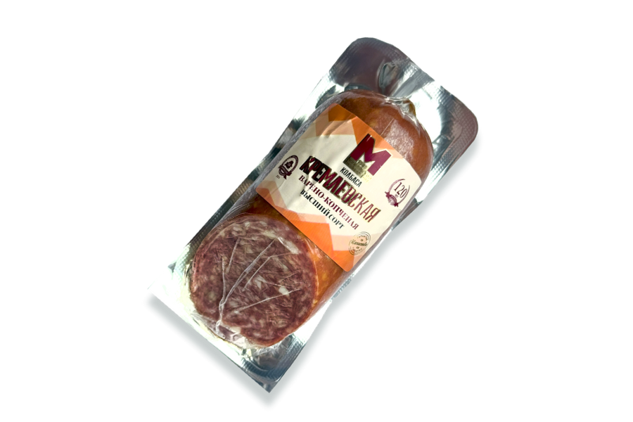 Изделие колбасное варено-копченое мясное. Колбаса "Кремлевская"